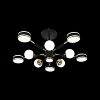 Lustra LED Maxi Fenora Black Echivalent 500W Telecomanda NEAGRA / MINIMALIST DESIGN / 83CM Lighting Fixtures