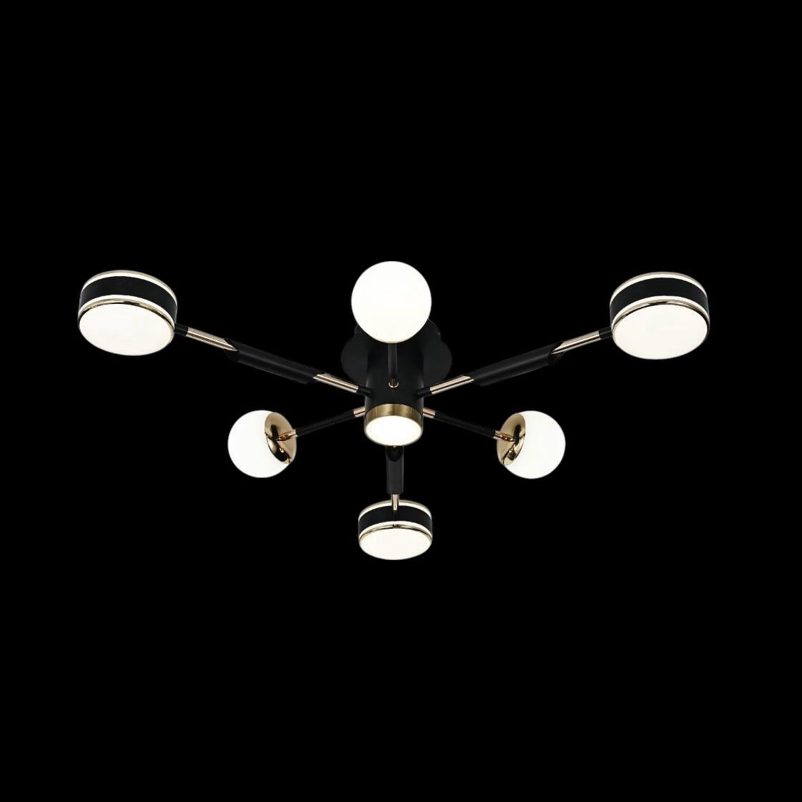 LED осветително тяло Mini Fenora Black еквивалент 300W с дистанционно