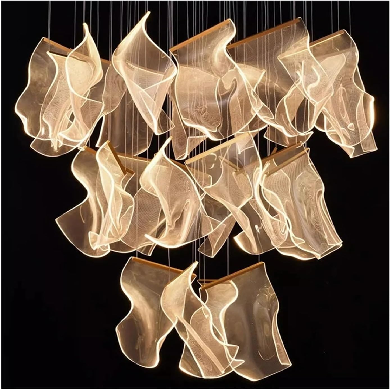 LED осветително тяло Luxury PAPER QUILL GOLD 25 елемента Еквивалент 500W