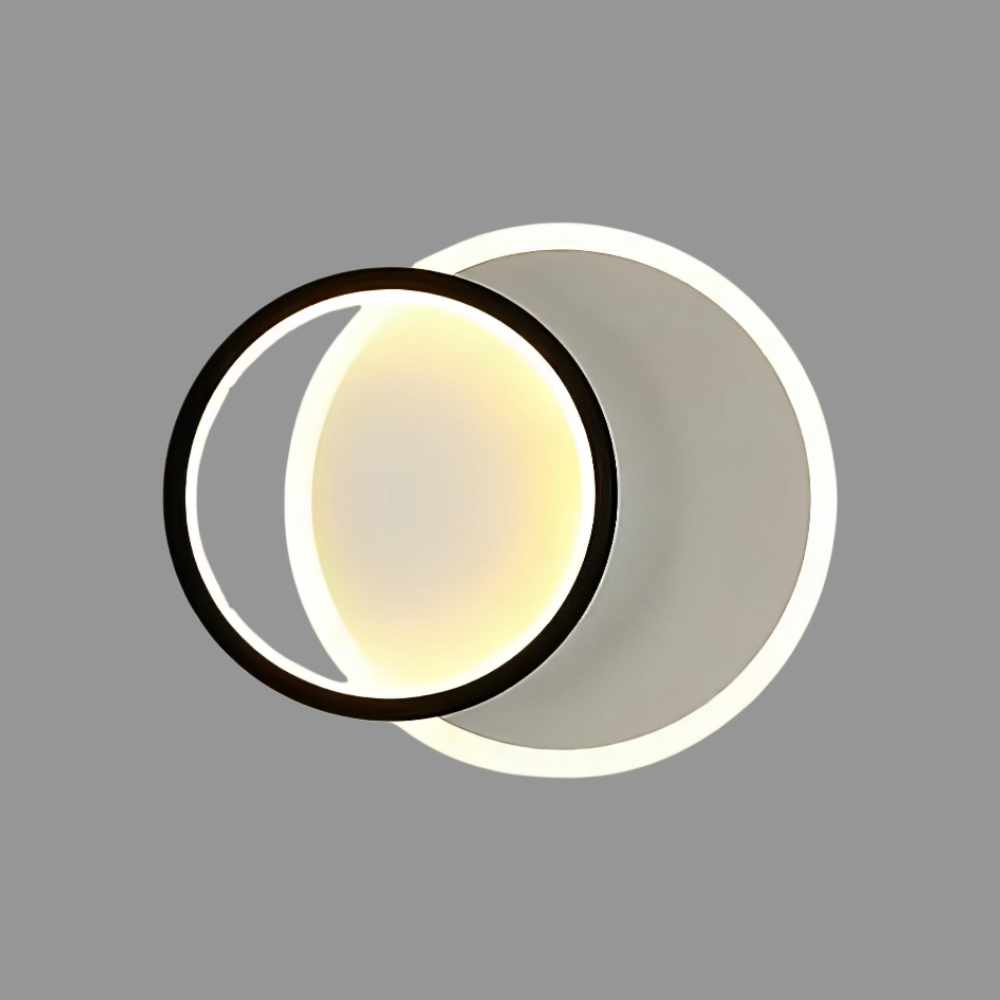 Аплик LED KARO ROUND 24W Black & White Еквивалент 2400 lm