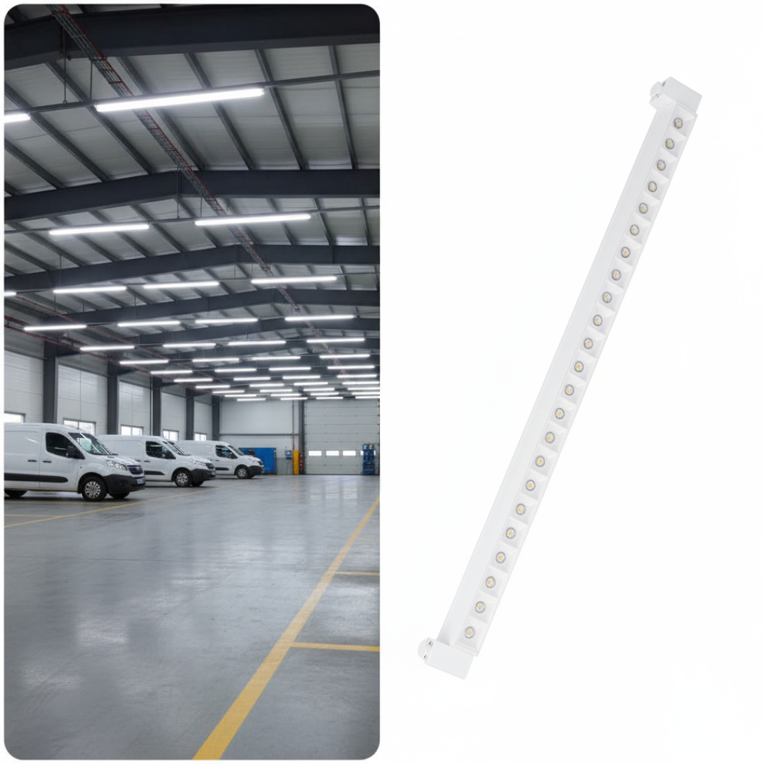 LED спот за шина за магазин линеен 8W 25cm бял