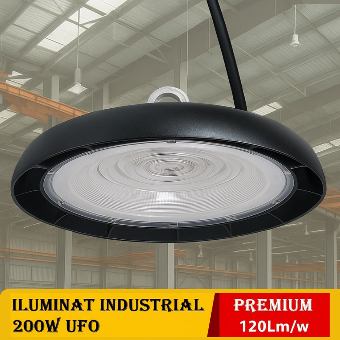 LED лампа 200W Индустриално осветление UFO Glori Premium 120Lm/w