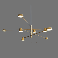 LED осветително тяло Nordic Style Maxi WEB Gold Еквивалент 600W Дистанционно