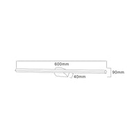 LED аплик за баня 12W 40cm Черен KINKIET