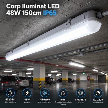 LED осветително тяло 48W 150cm IP65
