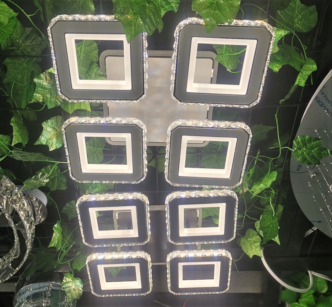 LED осветително тяло 2+2 SQUARE Кристал Бяла RGB Еквивалент 500W