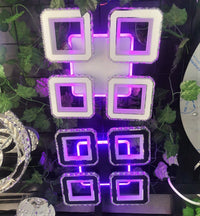 LED осветително тяло 2+2 SQUARE Кристал Бяла RGB Еквивалент 500W