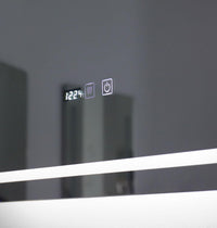 LED огледало 90X60cm с функция против замъгляване, Touch и часовник J16