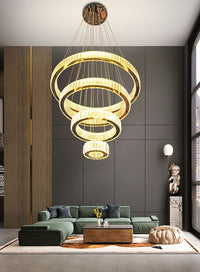 LED полилей 140W кристал ROYAL GOLD 4 сегмента с дистанционно
