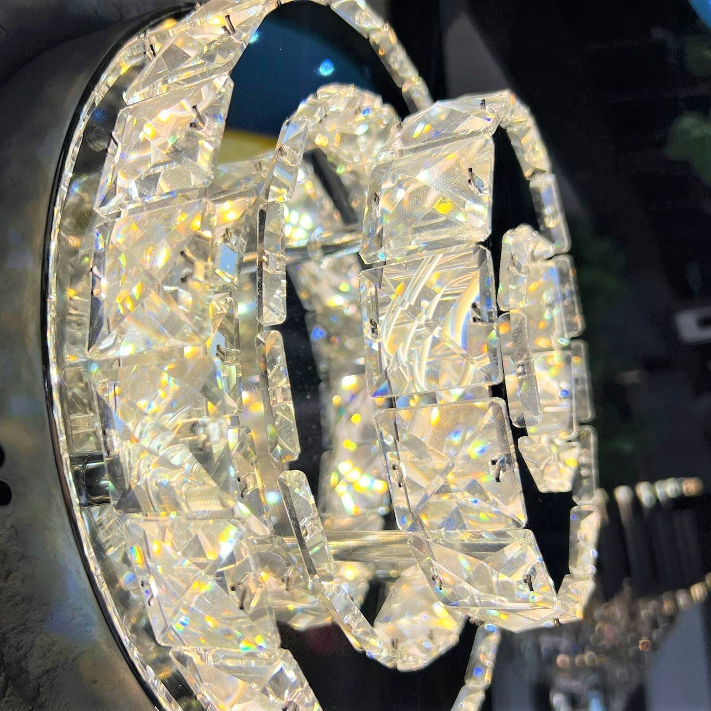 LED осветително тяло CRISTAL Double Circle Еквивалент 200W