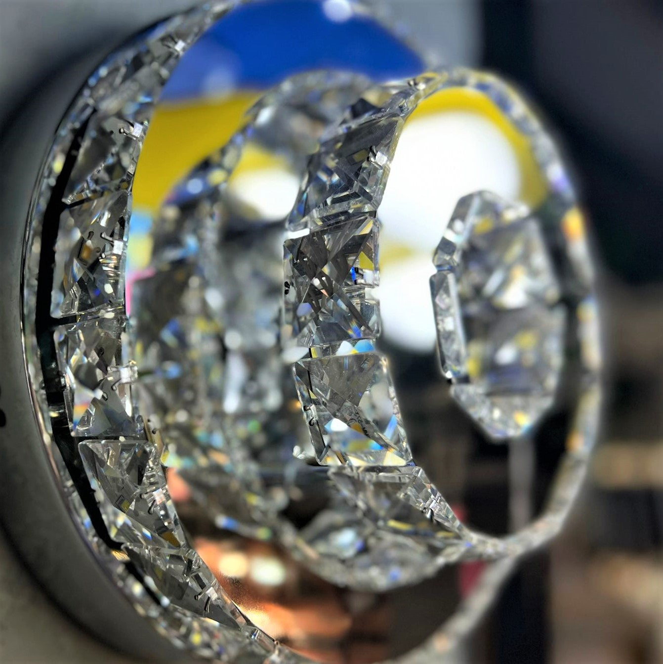 LED осветително тяло CRISTAL Double Circle Еквивалент 200W