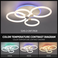 LED осветително тяло 140W CIRCLE 2+2 RGB SMART с дистанционно
