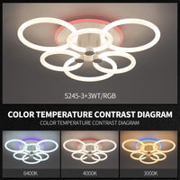 LED осветително тяло 172W CIRCLE OZN 3+3 RGB SMART с дистанционно