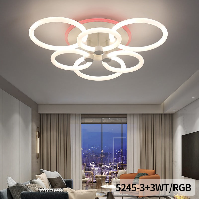 LED осветително тяло 172W CIRCLE OZN 3+3 RGB SMART с дистанционно