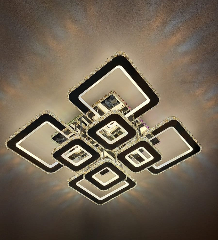 LED осветително тяло 4+4 Square Cristal Chrome Super RGB Еквивалент 1000W