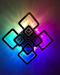 LED осветително тяло 4+4 Square Cristal Chrome Super RGB Еквивалент 1000W