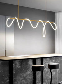 LED осветително тяло Nordic Golden Tube Линеен Еквивалент 350W с дистанционно