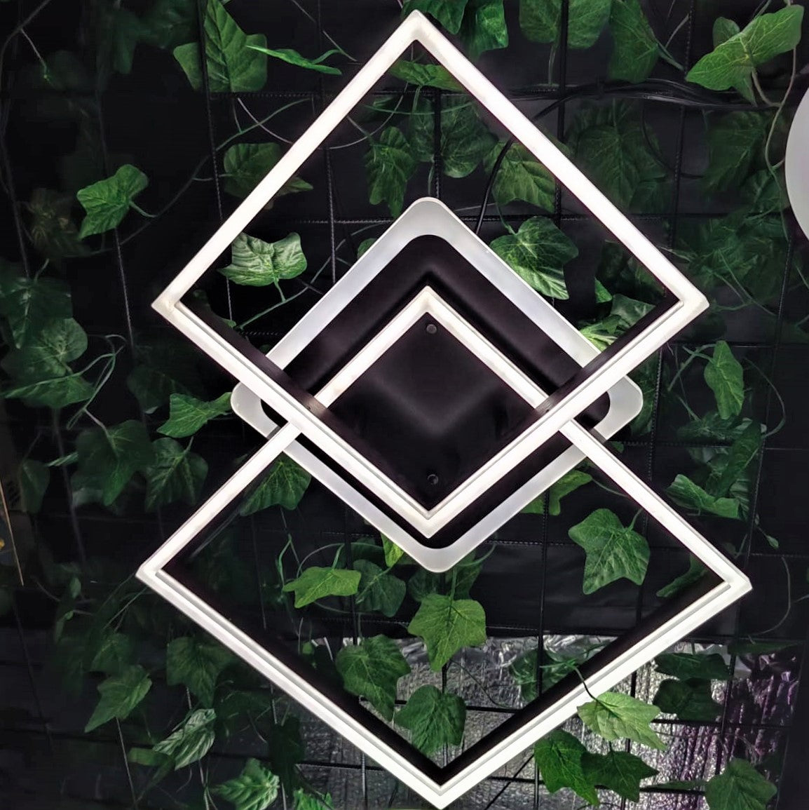 LED осветително тяло TWO SQUARE Кафяво Еквивалент 600W Дистанционно