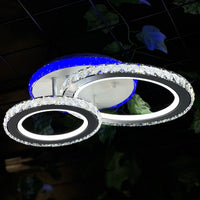 LED осветително тяло 1+1 Circle RGB Бял Кристал Еквивалент 300W Дистанционно