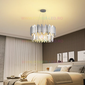 Полилей от кристал GLORY SILVER 40cm с верига