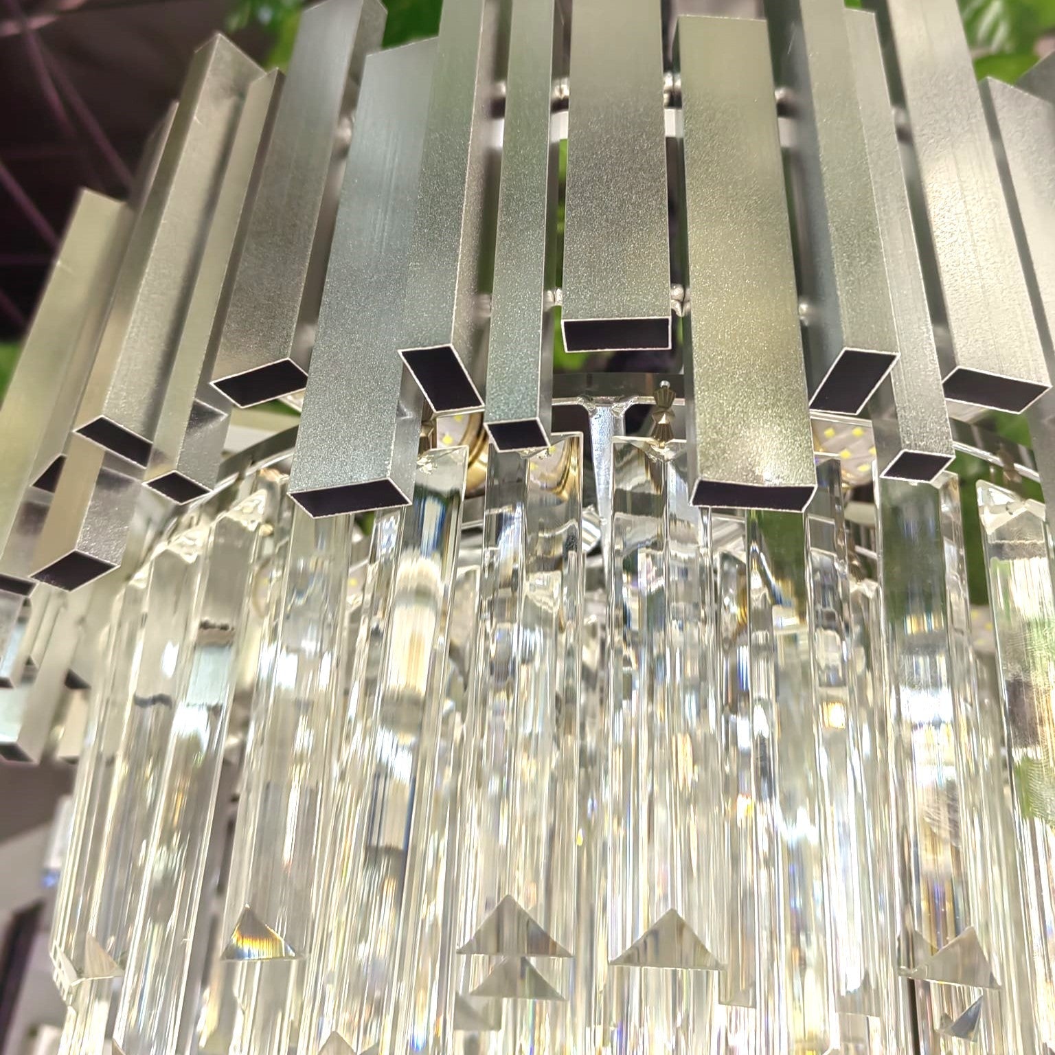 Полилей от кристал GLORY SILVER 40cm с верига