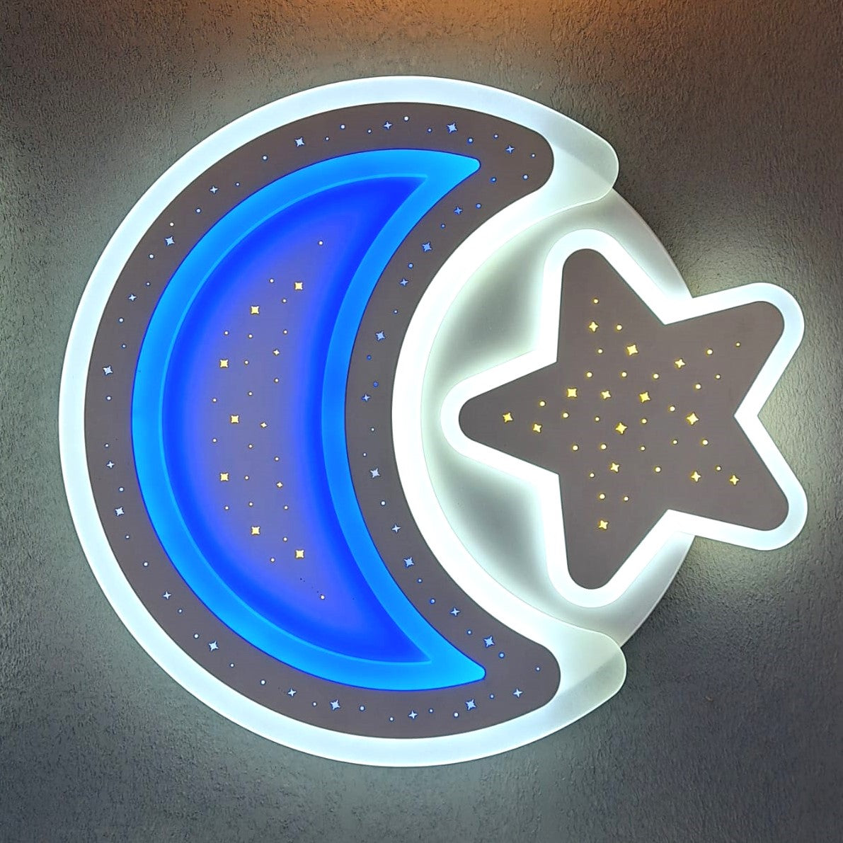 LED ОСВЕТИТЕЛНО ТЯЛО 142W MOON RGB 40cm Дистанционно