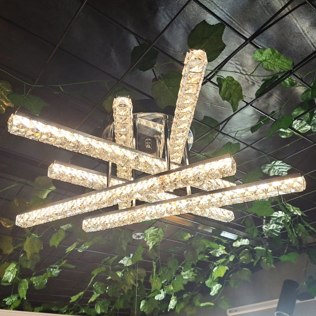 LED осветително тяло 168W 6 LINES CRISTAL Дистанционно