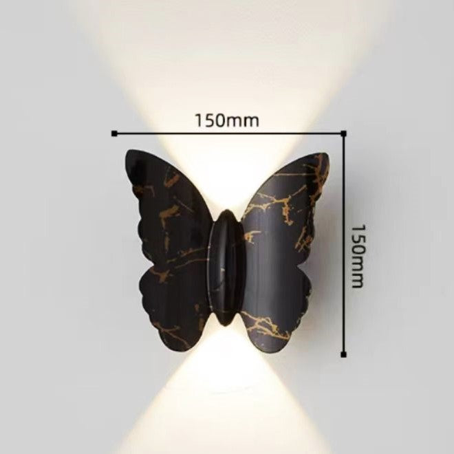 LED аплик 6W за външен монтаж BUTTERFLY Black C207BK
