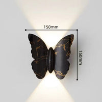 LED аплик 6W за външен монтаж BUTTERFLY Black C207BK
