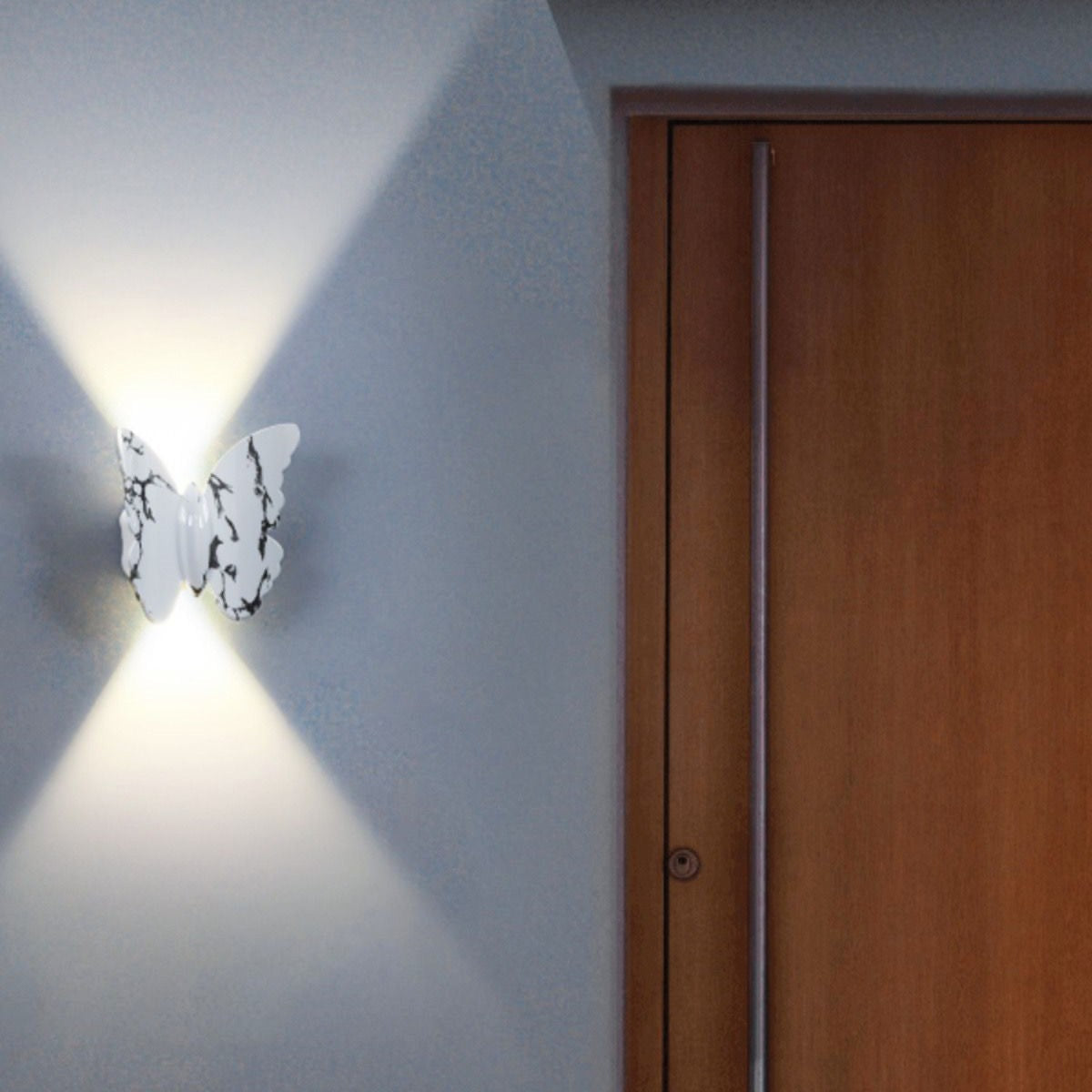 LED аплик 6W за външен монтаж BUTTERFLY бяла C207WH