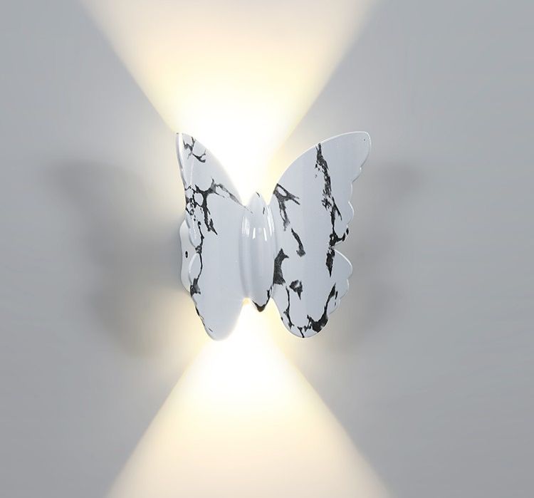 LED аплик 6W за външен монтаж BUTTERFLY бяла C207WH