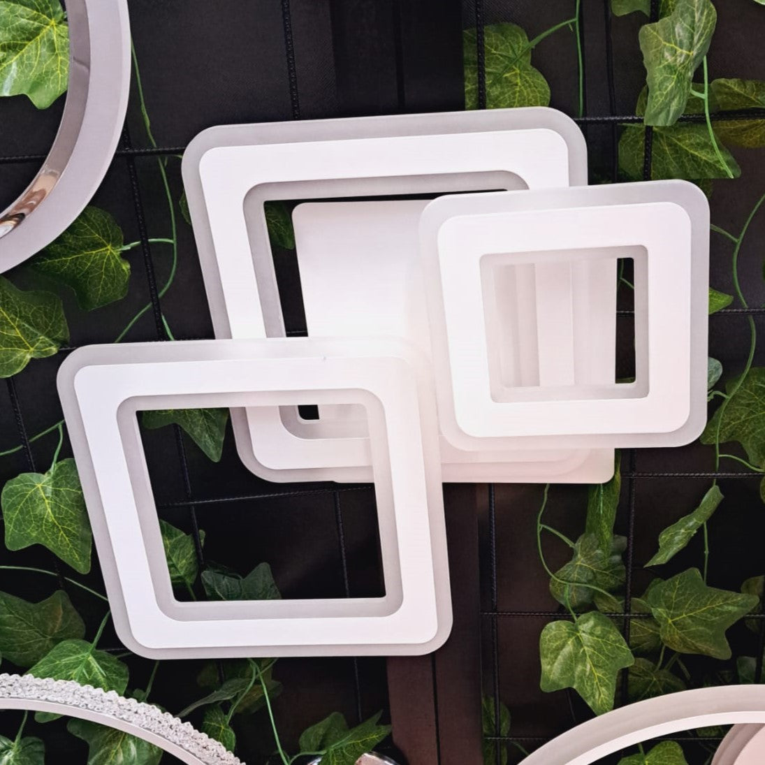 LED осветително тяло 100W Three Square RGB еквивалент 500W с дистанционно