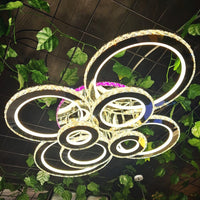 LED осветително тяло 434W 4+4 CIRCLE Cristal Super Gigant RGB Еквивалент 1200W