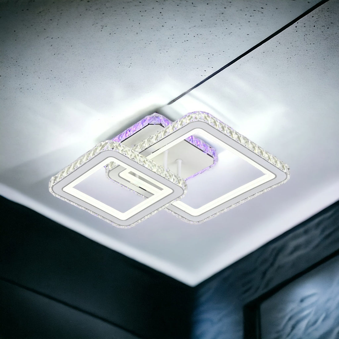 LED осветително тяло 126W 1+1 SQUARE Бял RGB Кристал Еквивалент 400W