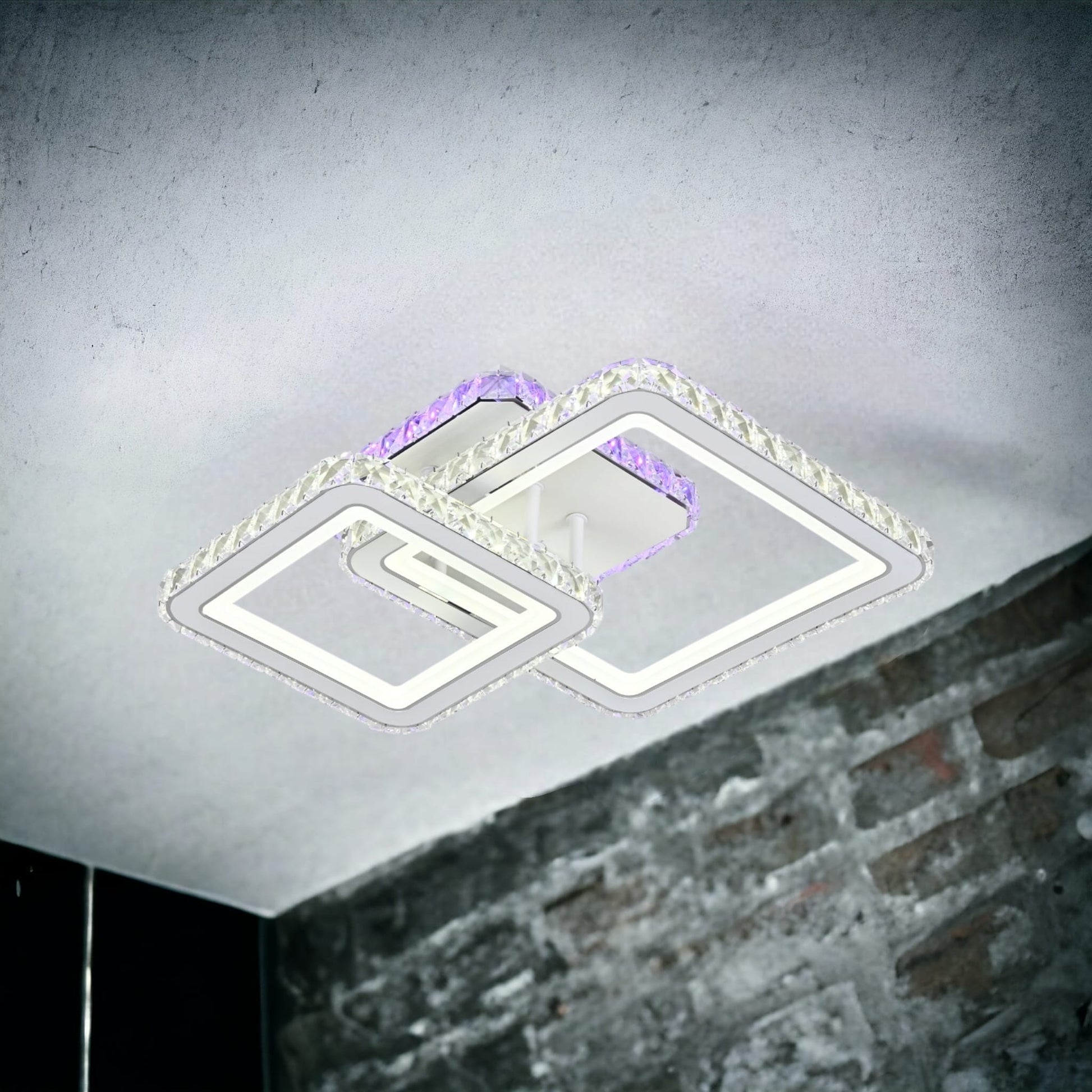 LED осветително тяло 126W 1+1 SQUARE Бял RGB Кристал Еквивалент 400W