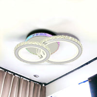 LED осветително тяло 1+1 Circle RGB Бял Кристал Еквивалент 300W Дистанционно
