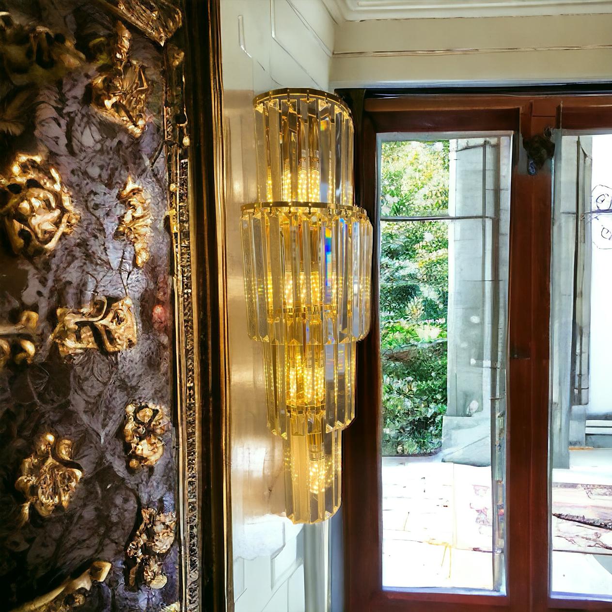 Аплик за стена Cristal Luxury Golden Deluxe 65cm