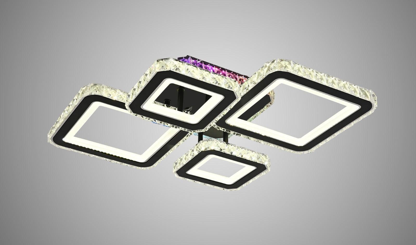 LED осветително тяло 2+2 DIAMOND RGB Black Cristal Еквивалент 400W