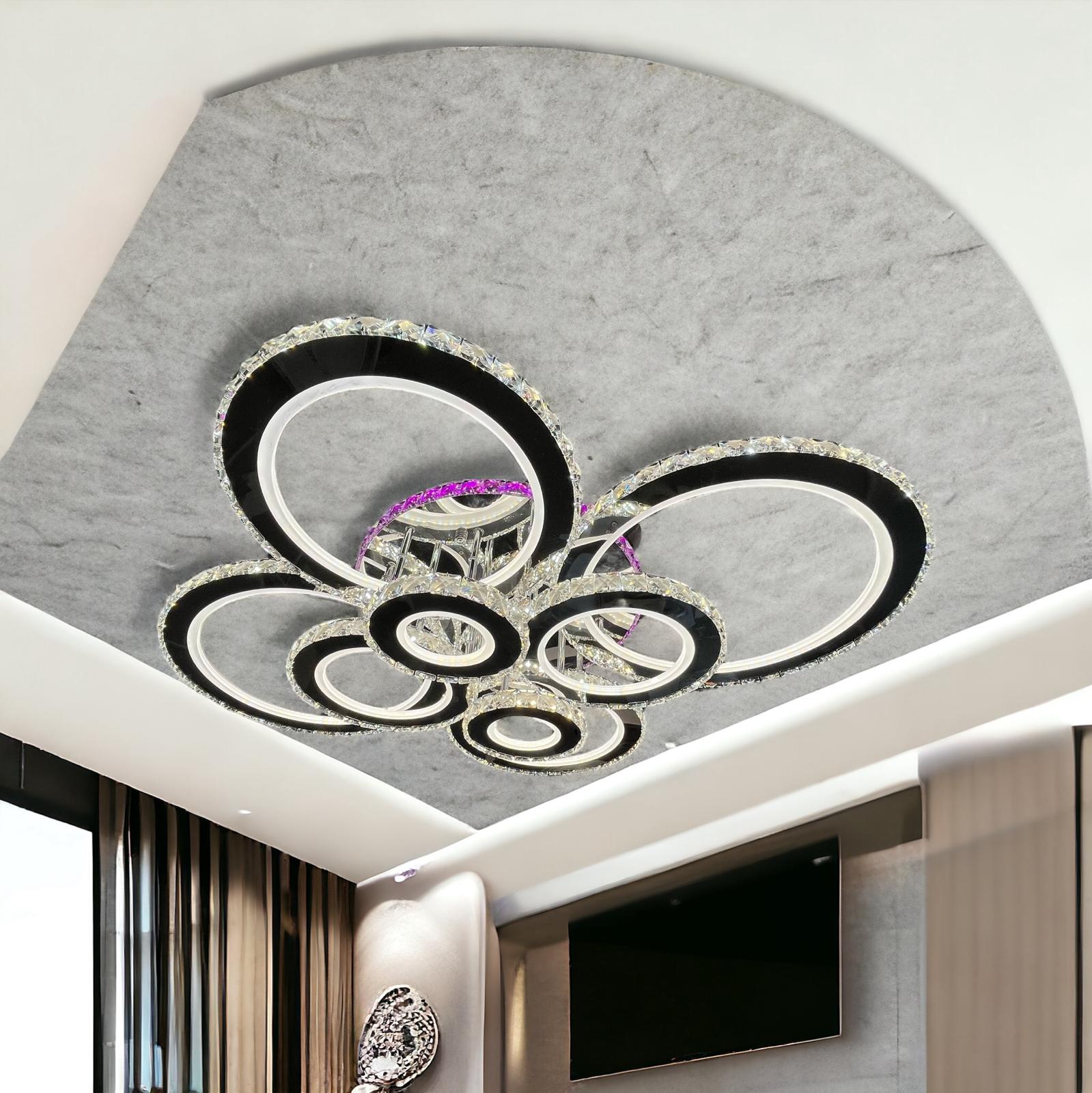 LED осветително тяло 434W 4+4 CIRCLE Cristal Super Gigant RGB Еквивалент 1200W
