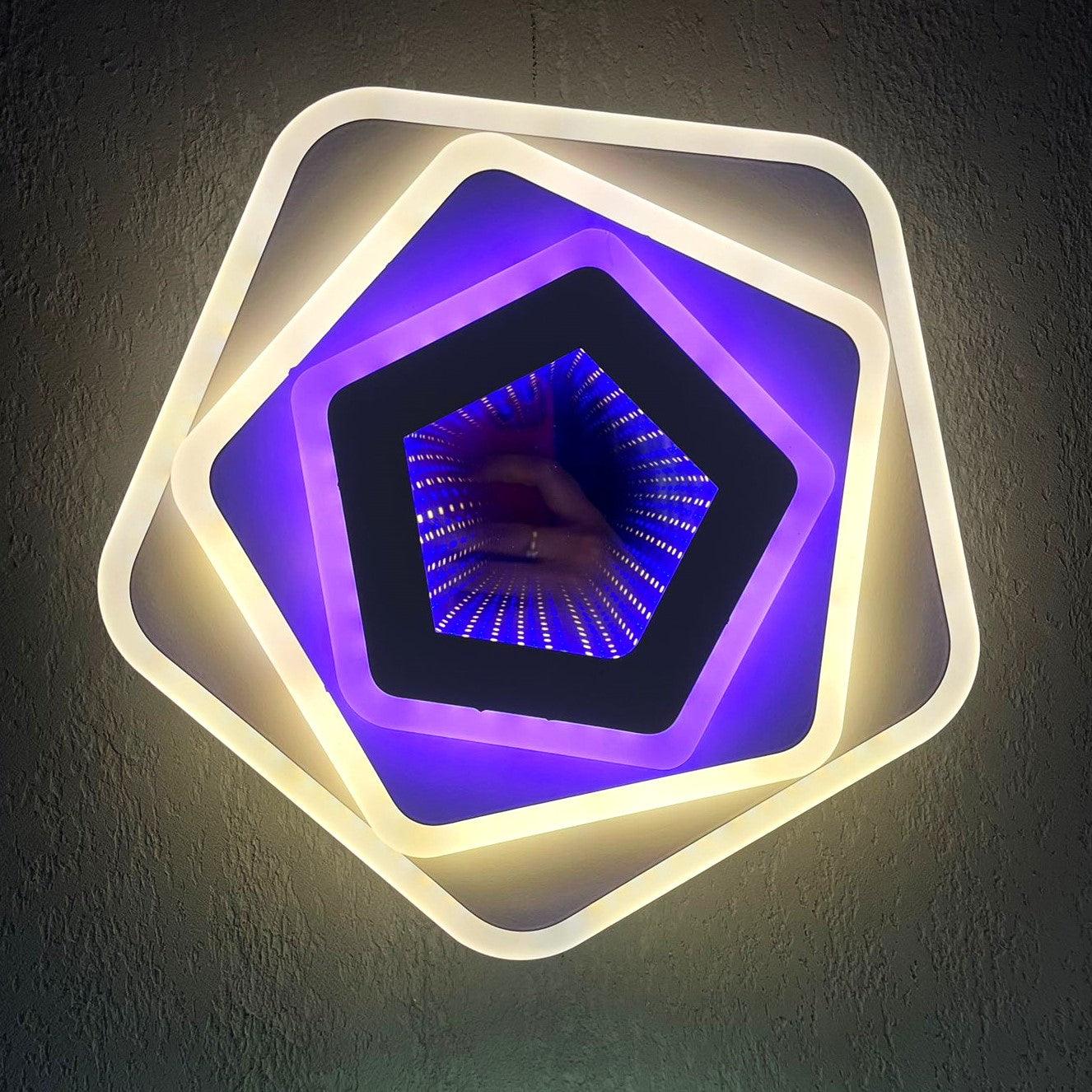 LED аплик GALAXY 3D Pentagon RGB еквивалент 300W