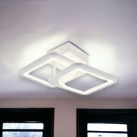 LED осветително тяло 1+1 Square Design бяло еквивалент 300W с дистанционно