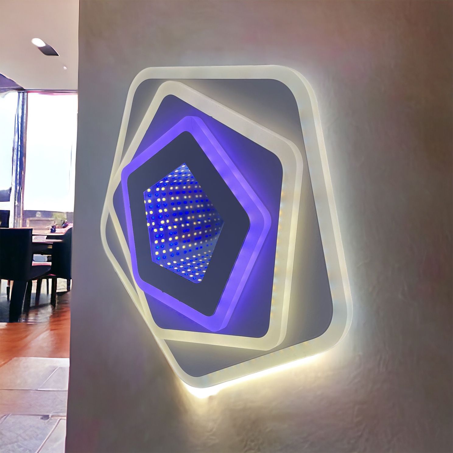 LED аплик GALAXY 3D Pentagon RGB еквивалент 300W