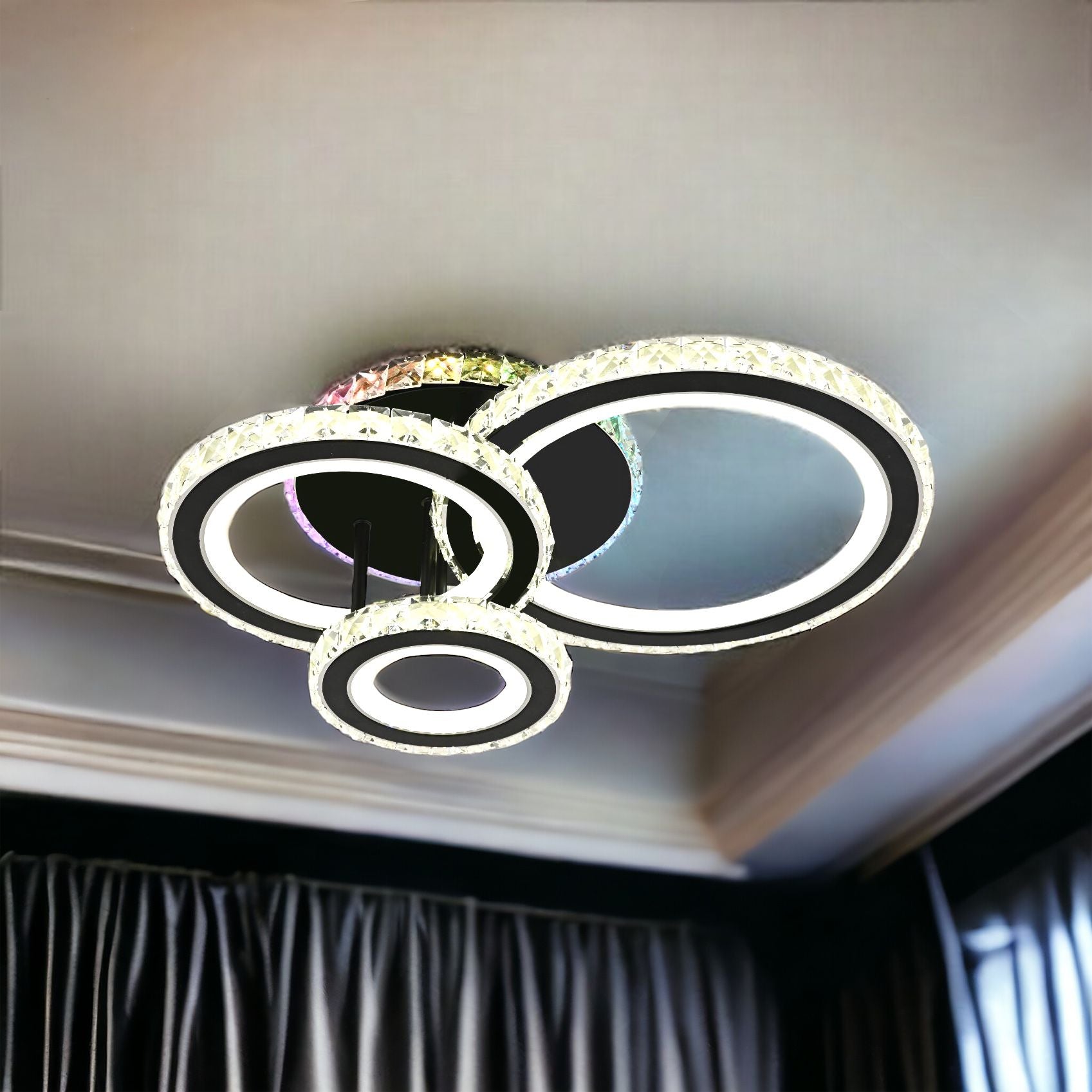 LED осветително тяло Cristal Ciryla Black RGB еквивалент 500W