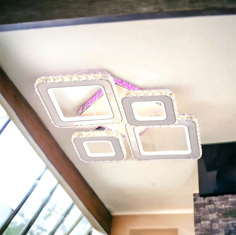 LED осветително тяло 2+2 DIAMOND RGB Бял Кристал Еквивалент 400W