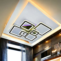 LED осветително тяло 4+2 DIAMOND RGB Black Cristal Еквивалент 1000W
