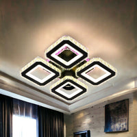 LED осветително тяло 2+2 SQUARE Cristal Black RGB Еквивалент 500W