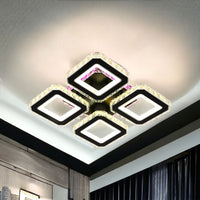 LED осветително тяло 2+2 SQUARE Cristal Black RGB Еквивалент 500W