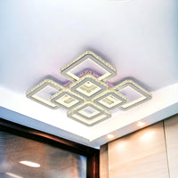 LED осветително тяло 4+4 Square Cristal бяла Super RGB еквивалент 1000W