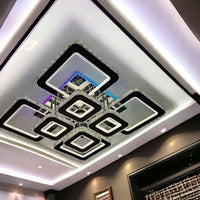 LED осветително тяло 4+4 Square Cristal Chrome Super RGB Еквивалент 1000W