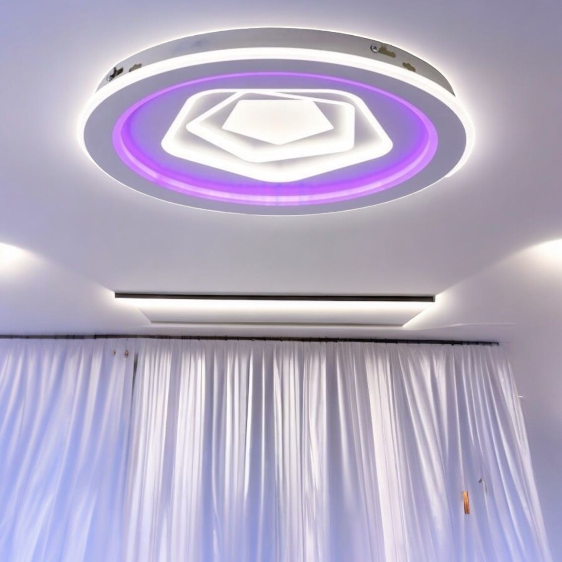 LED осветително тяло Round Levels RGB еквивалент 800W с дистанционно